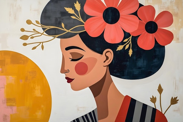 Floral Serenity Portrait