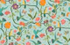 Hummingbirds and passion flowers - peach aqua