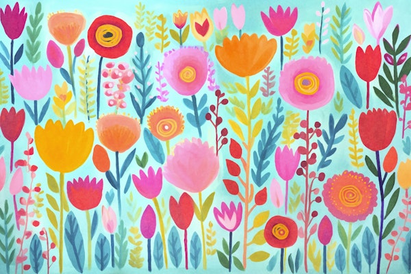 Groovy Summer Wildflower Meadow