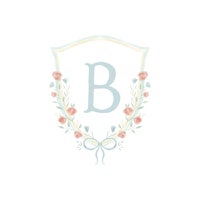 Floral Crest with B Initial behang