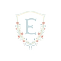 Elegant Floral Monogram Letter E tapet