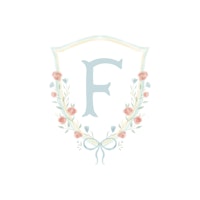 Pastel Floral Monogram Letter F tapet