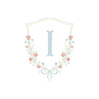 Floral Crest Elegance Letter I tapet