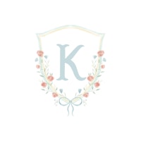 Floral Monogram Charm Letter K tapet