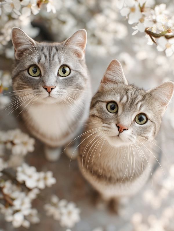 Springtime Cat Companions