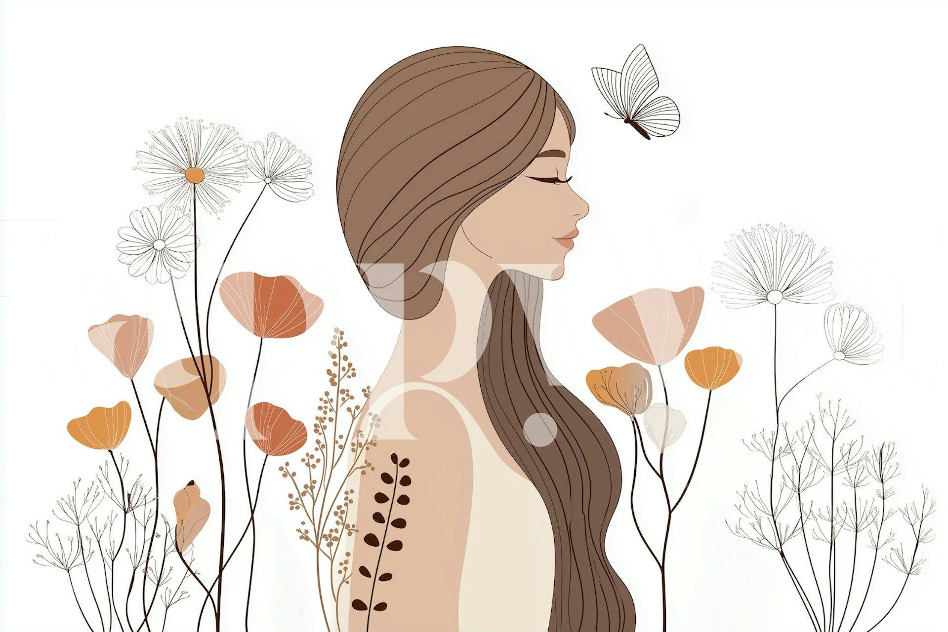 Tapeta Meadow Dream s cvjetnim uzorkom