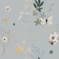 Botanical Mix with Butterflies papiers peint