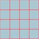 Blue gray red grouted tiles