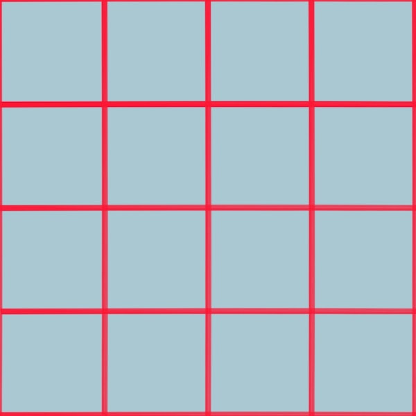 Blue gray red grouted tiles