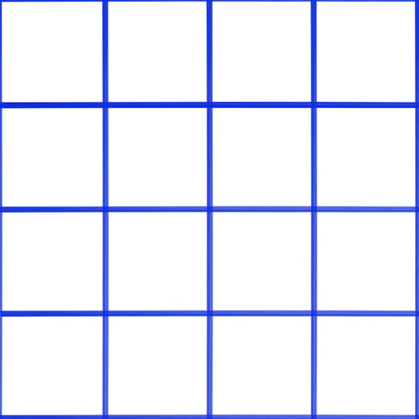 Fresh blue grouted white tiles