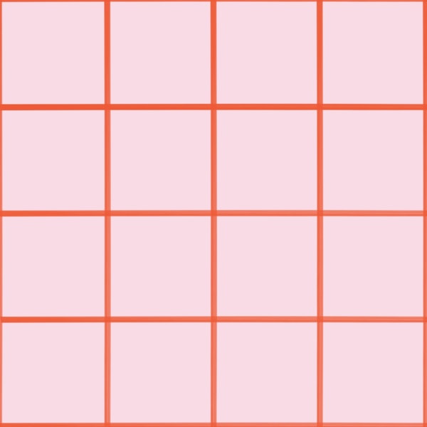 Light pink red grouted tiles