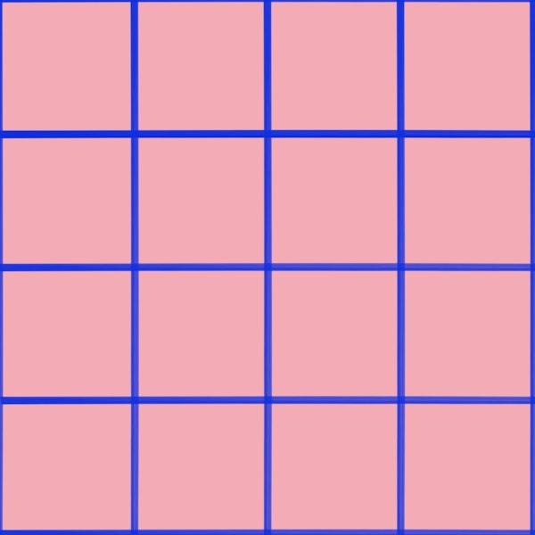 pink blue grouted tiles