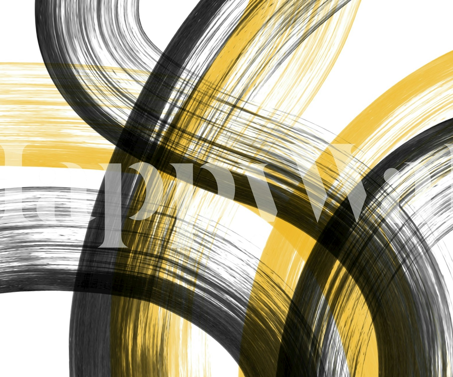 Elegant Brush Movement behang in een kamer