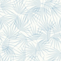 Boho Palm Leaves - light grey blue ταπετσαρία