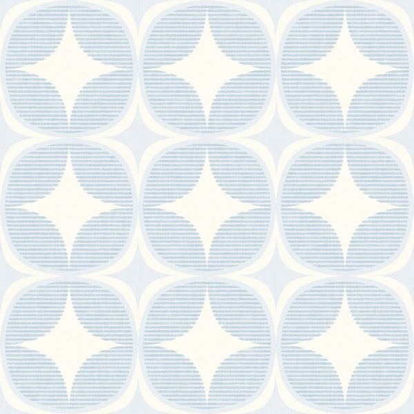 mid century modern geometric - light blue