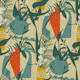 Colorful Plant Abstraction on beige