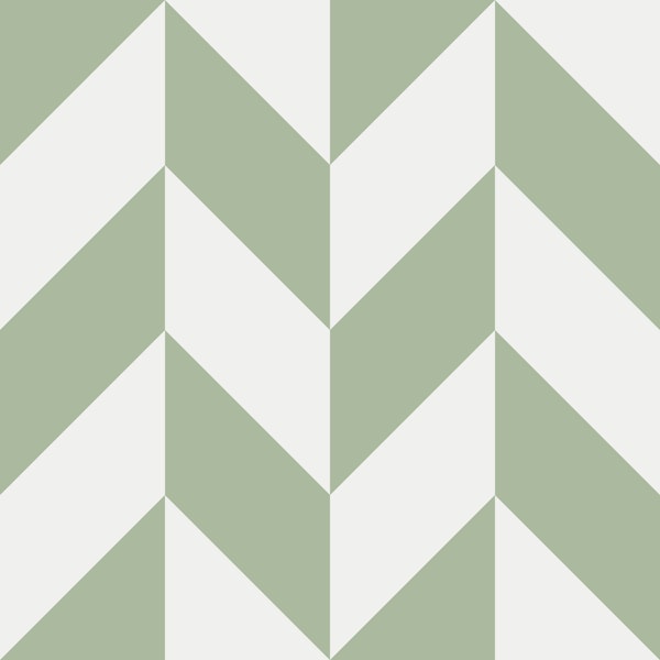 Modern Chevron - Sage Green and White