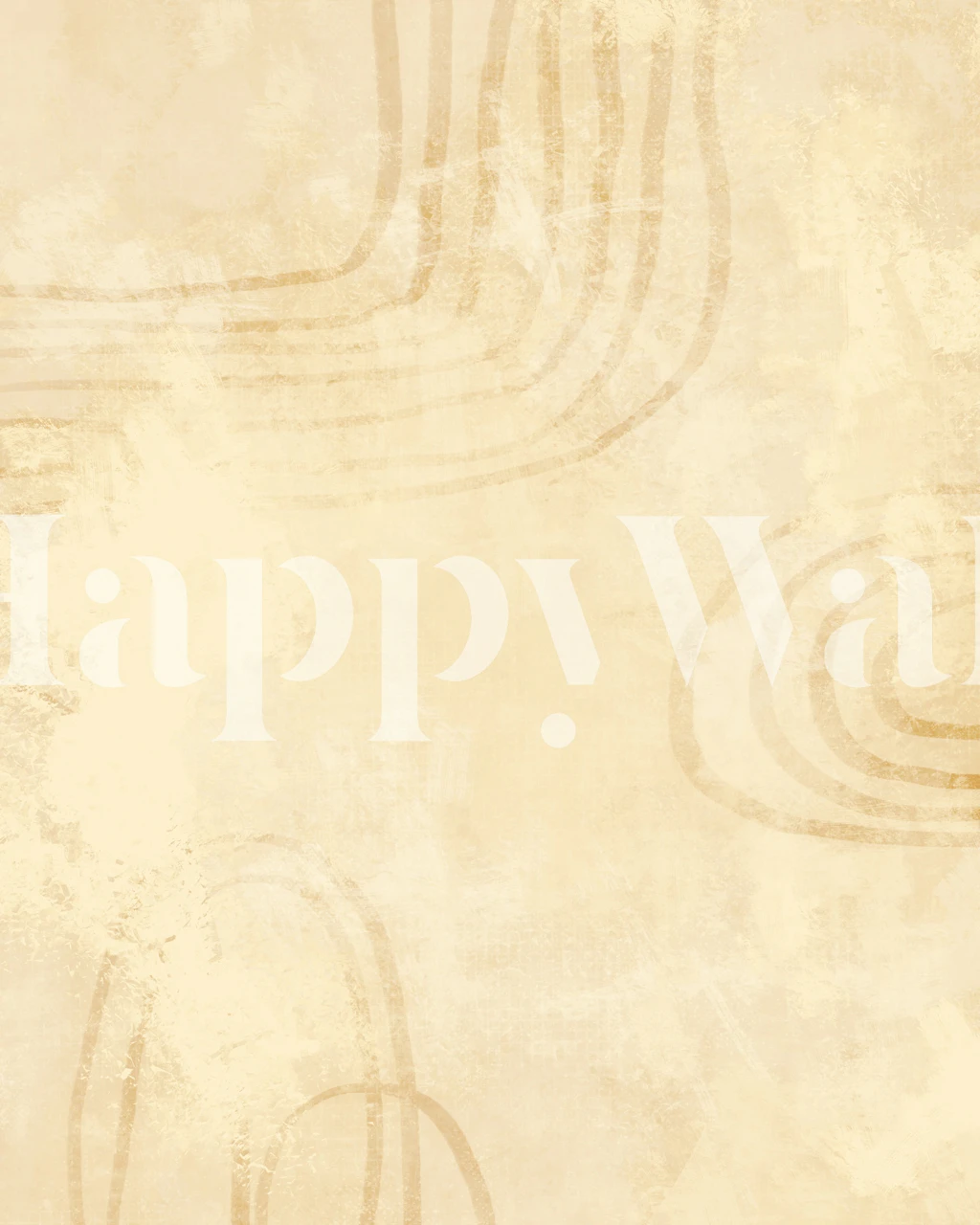 Old mid century geometric lines wallpaper in a room