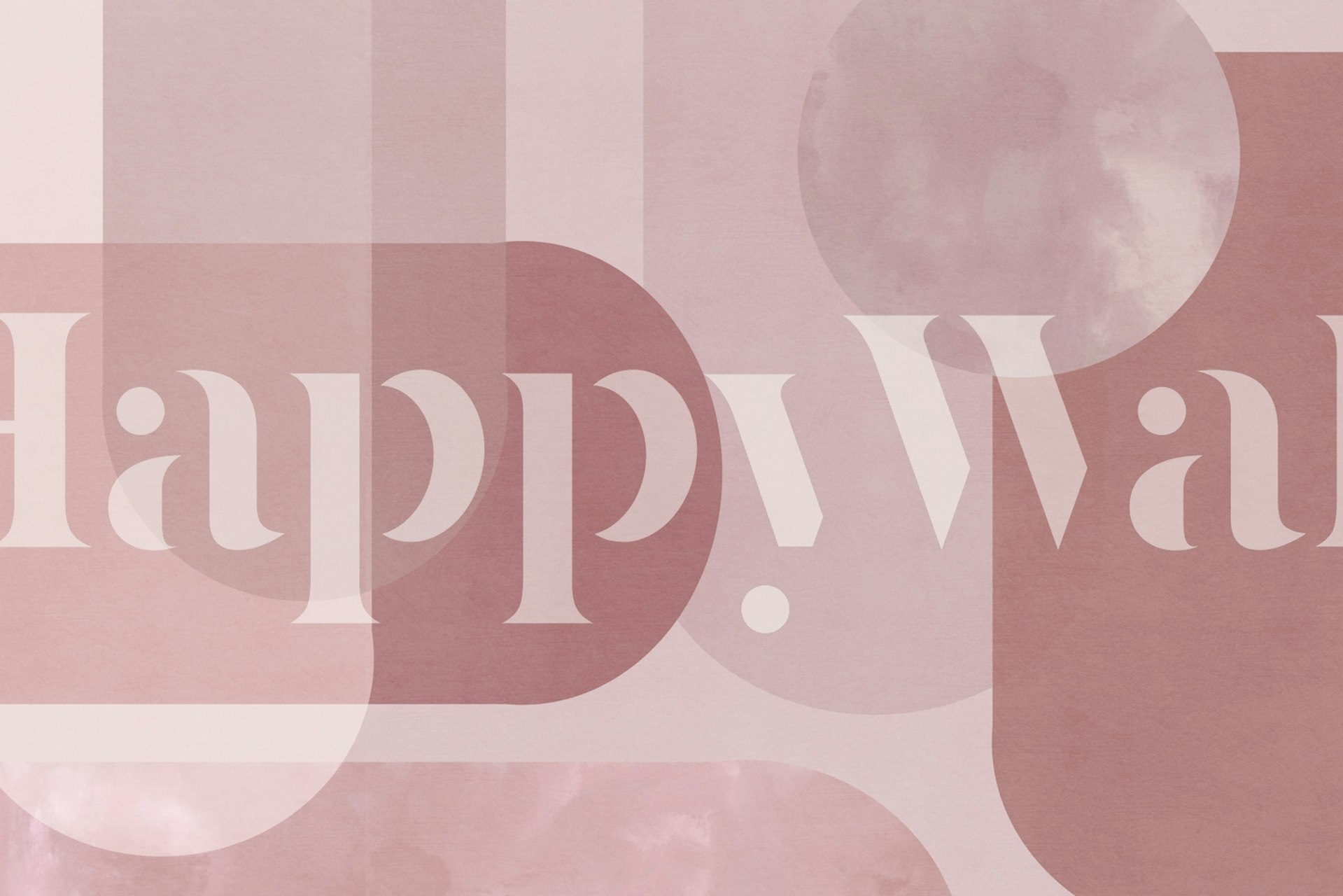 Elegant pink abstraction wallpaper in a room