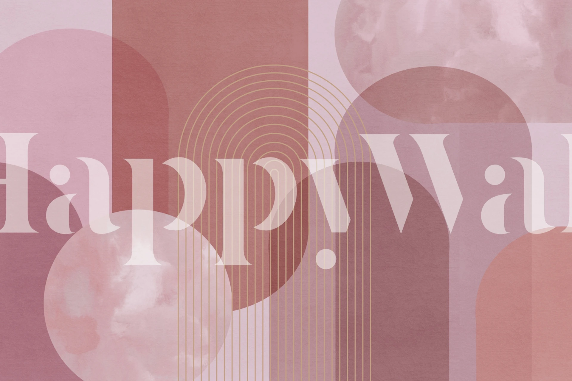 Soft Mauve Dreamscape behang in een kamer