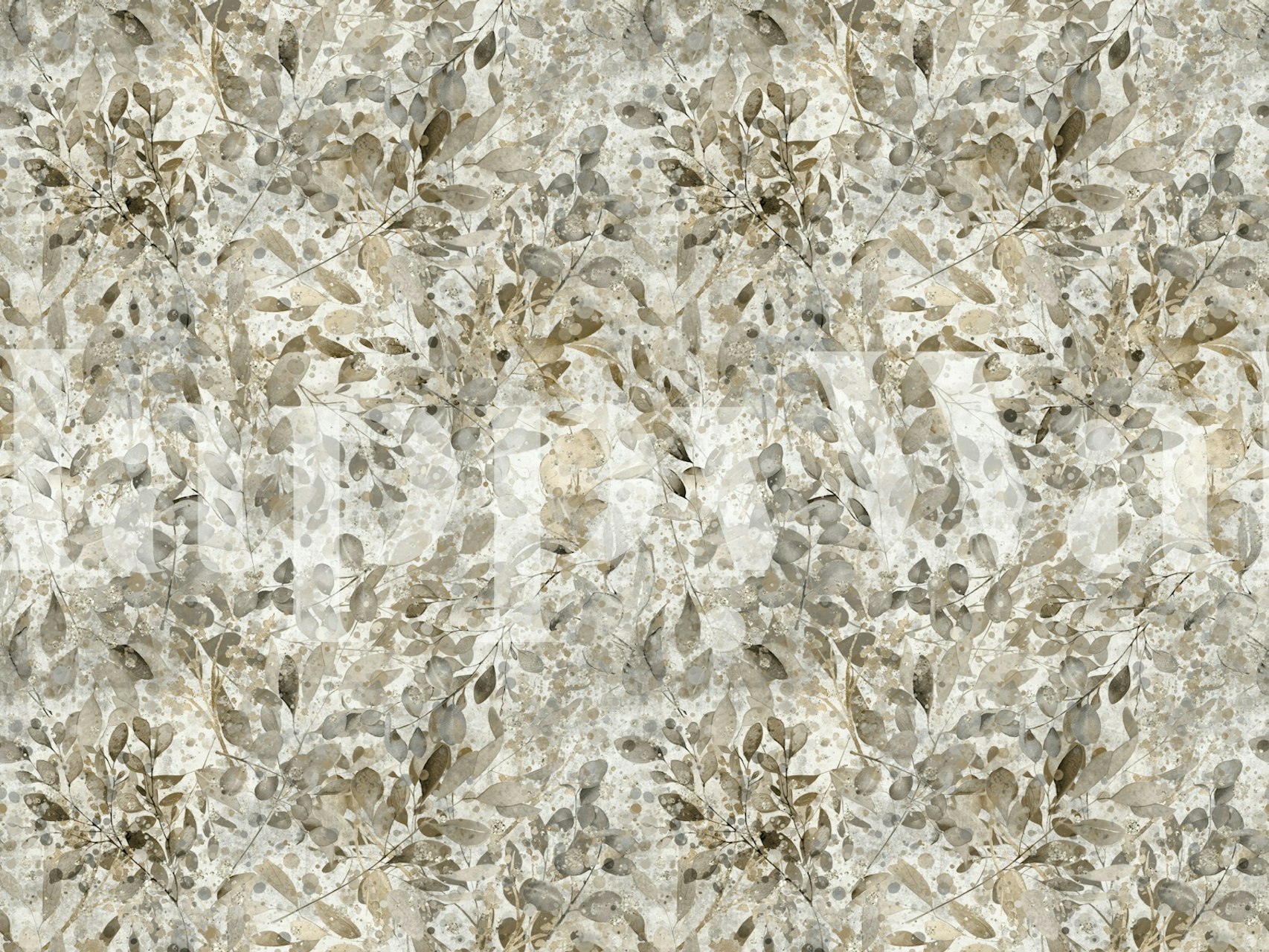 Eucalyptus max earthtones wallpaper in a room