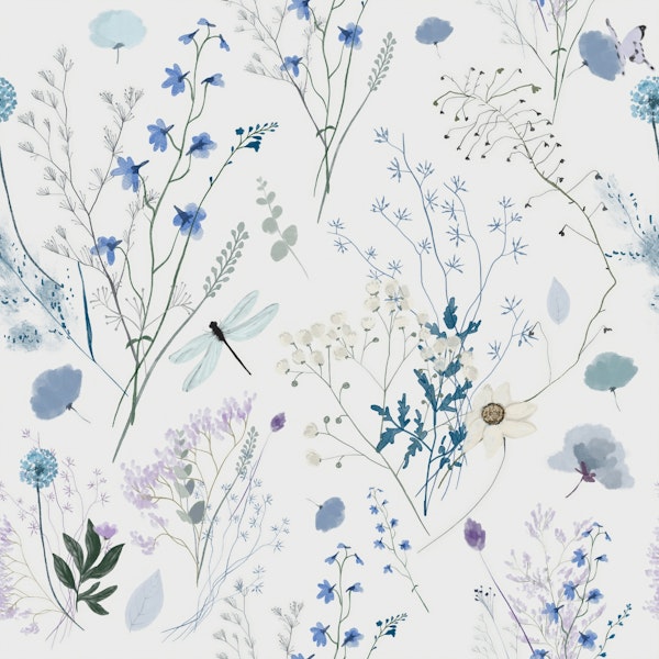 Wildflowers in Blue and Lilac