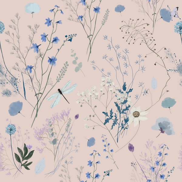 Delicate Lavender Wild Meadow