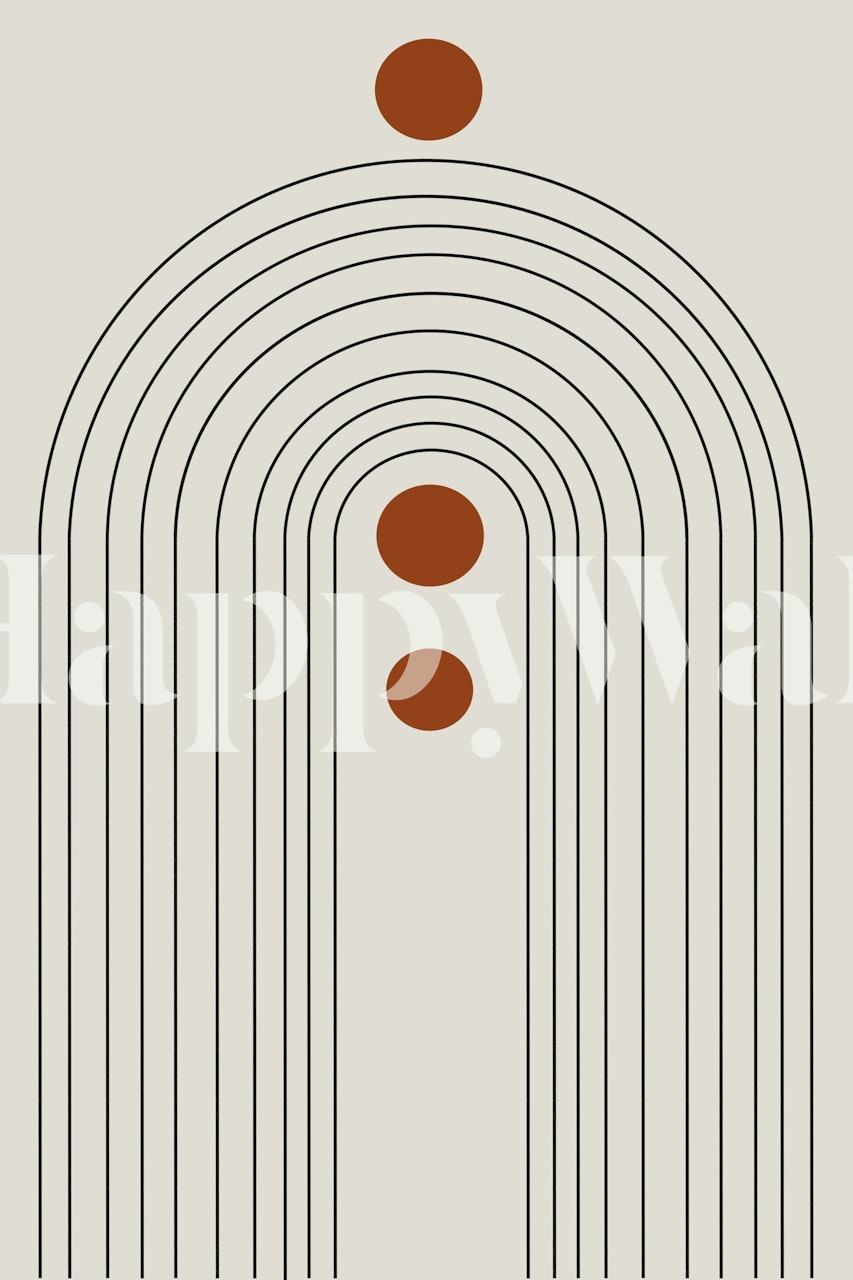 Retro Arch Lines wallpaper in a room