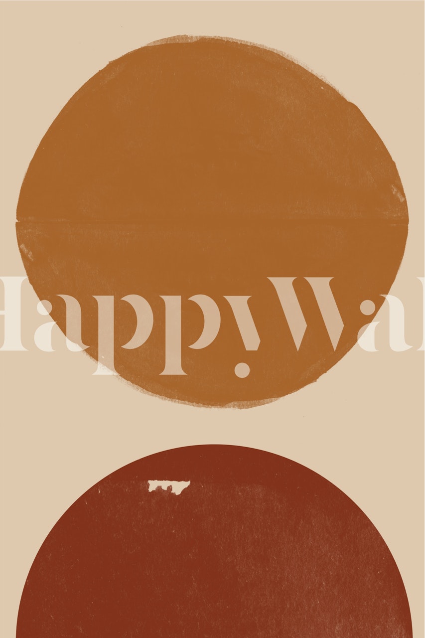 Boho Orange Sun wallpaper in a room setting