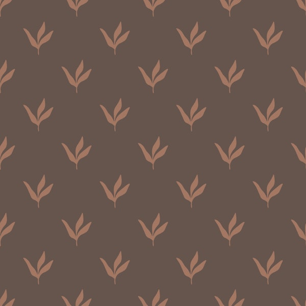 Subtle Leaf Charm - mocha mousse