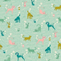 Farting Pets Conversational Guest Toilet Mint wallpaper