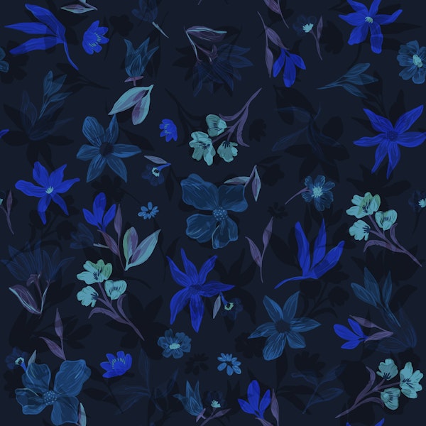 Midnight Floral Whispers