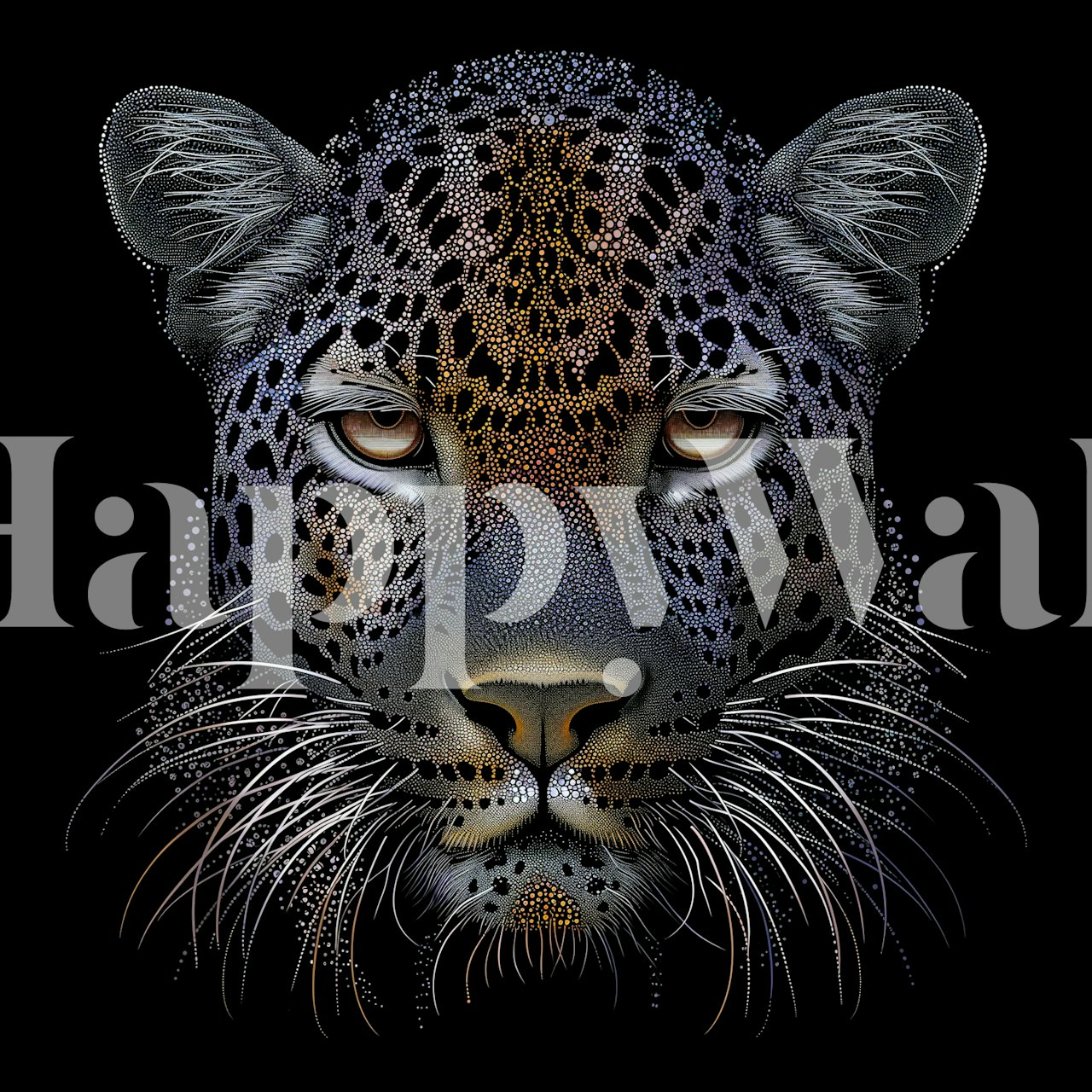 Design della carta da parati Mystic Leopard Gaze