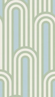 Art Deco Arches - Muted Sage Green Blue Cream papiers peint