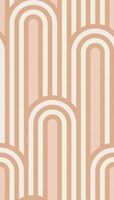 Art Deco Arches - Muted Terracotta Peach carta da parati