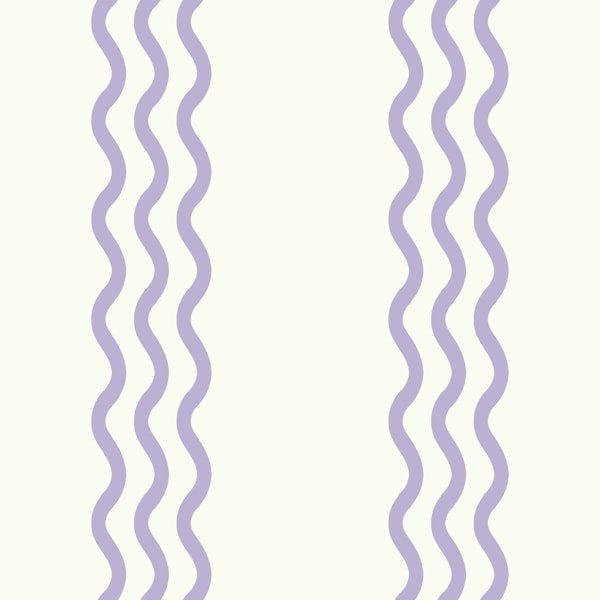 Lilac Wavy Stripes