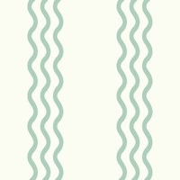 Mint Wavy Stripes carta da parati