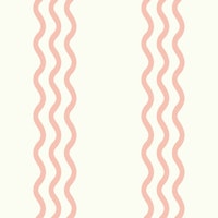 Peach Wavy Stripes carta da parati