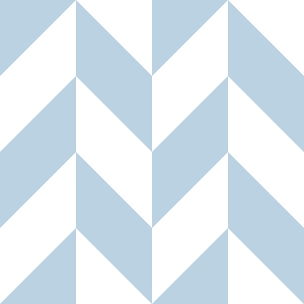 Modern Chevron - Air Blue and White