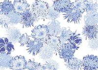 Elegant Blue Blossoms papiers peint