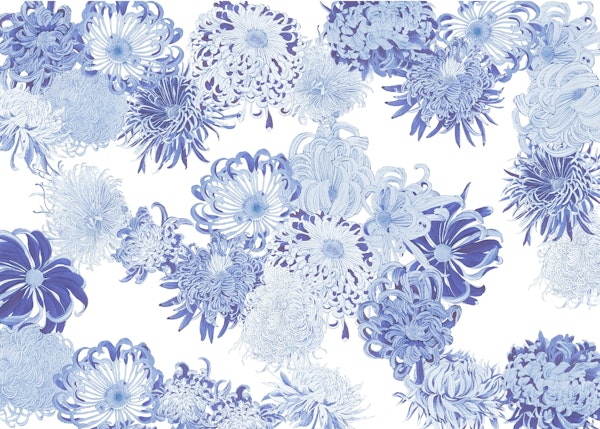 Elegant Blue Blossoms