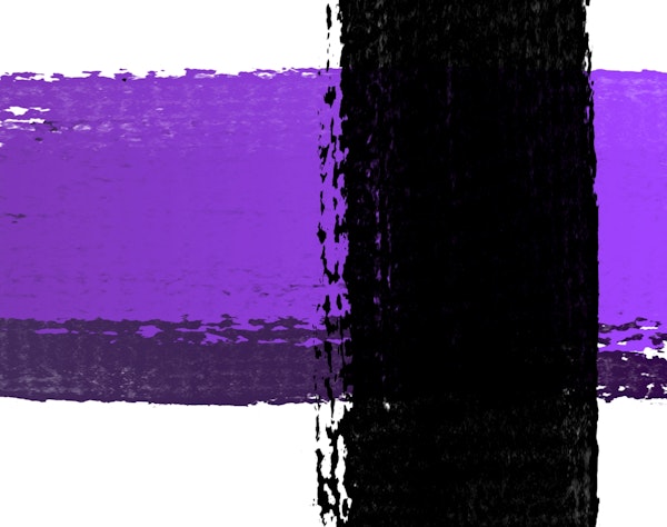 Vibrant Purple Brush Art