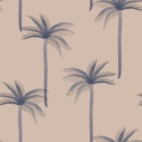 Dreamy Watercolor Palmtrees - Soft Lilac Hues papiers peint