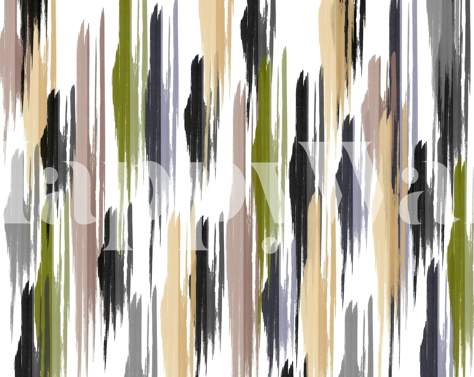 Organic Brushstroke Blends wallpaper in a room