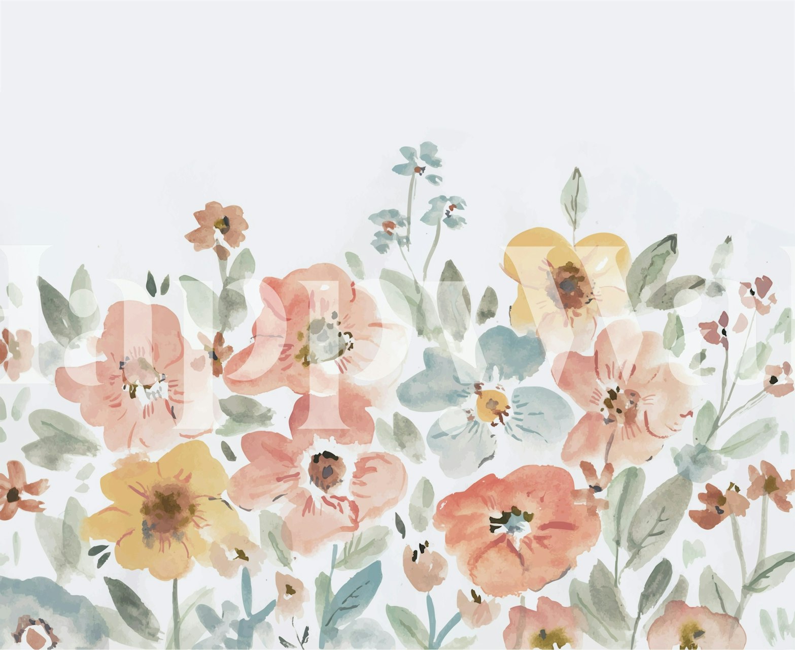 Delicate Garden behang in een kamer