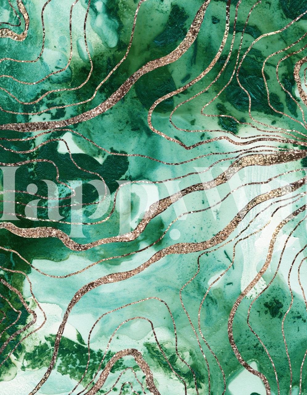 Liquid Marble Glitter Glam wallpaper in a room