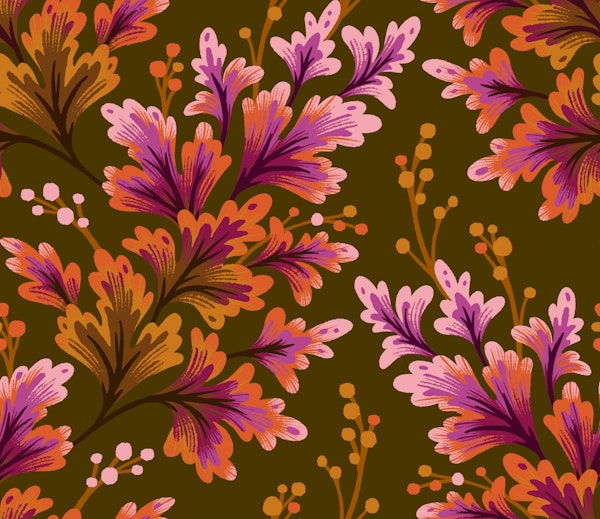 Frilled Foliage - Orange Olive