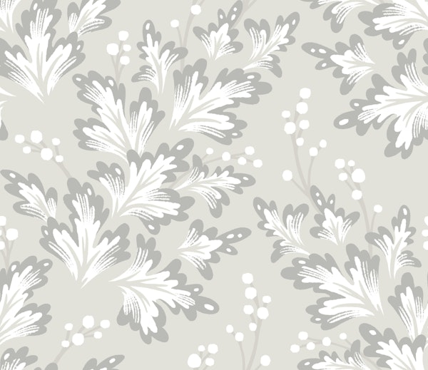 Frilled Foliage - Light Grey