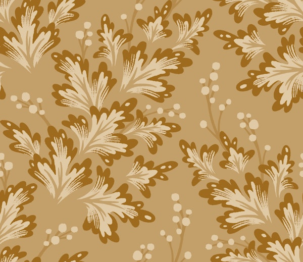 Frilled Foliage - Vintage Brown