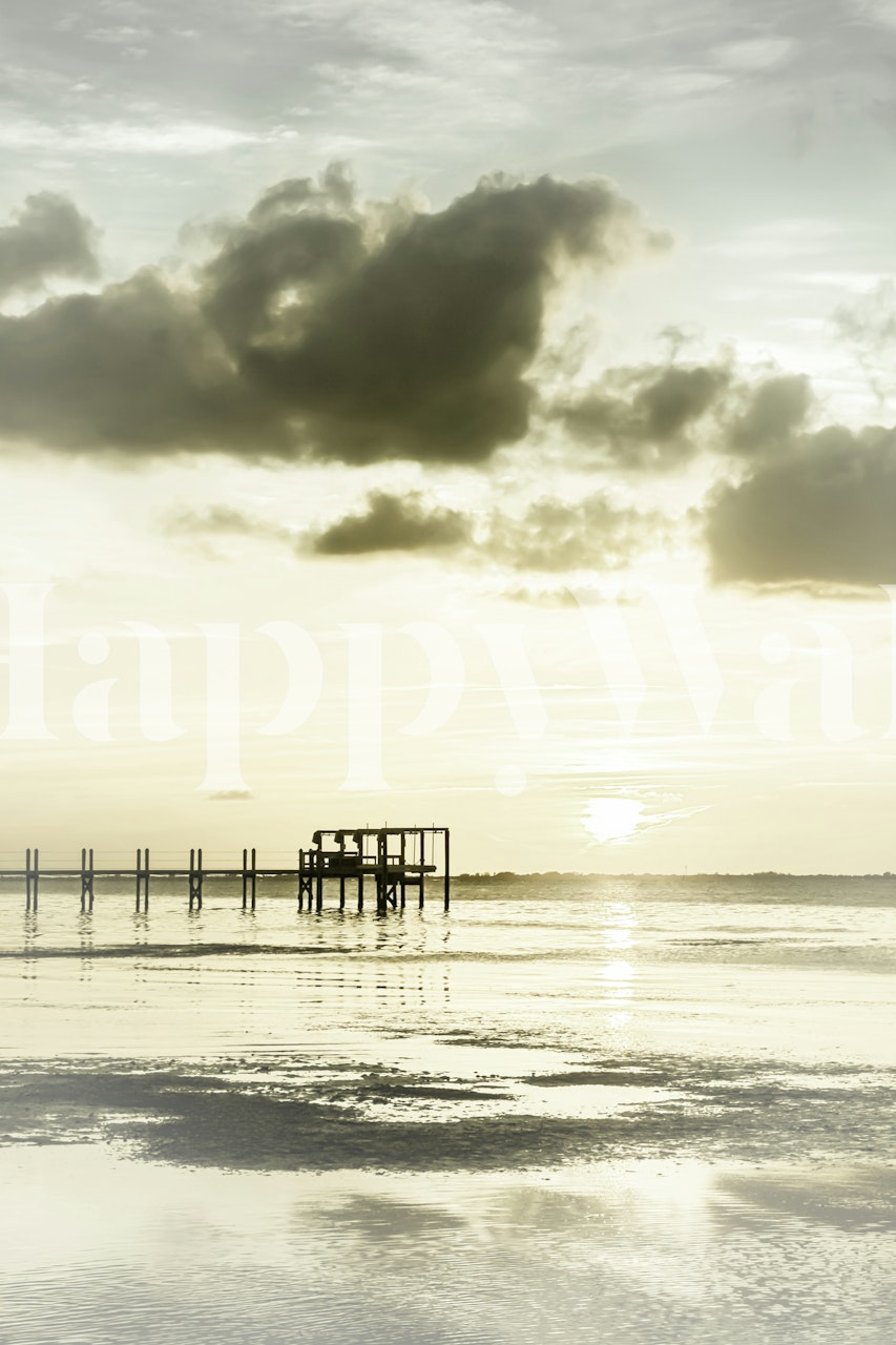 Bokeelia Sunset wallpaper in a room